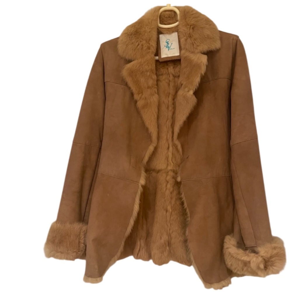 GENUINE Rabbit Fur Lined Coat from Japan - Picture 1 of 6